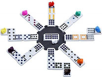 Longfield Games Mexican Train Dominoes in Wooden Case