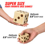 GoSports Giant Wooden Dice - Set of 6, 9cm - 3.5 inches