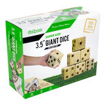 GoSports Giant Wooden Dice - Set of 6, 9cm - 3.5 inches