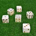 GoSports Giant Wooden Dice - Set of 6, 9cm - 3.5 inches