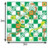 Giant Snakes & Ladders - 3 Metre Board / Mat & Inflatable Die