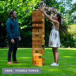 Uber Games Uber Tumble Tower in storage bag - Varnished Hardwood