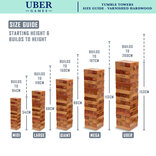 Uber Games Uber Tumble Tower in storage bag - Varnished Hardwood