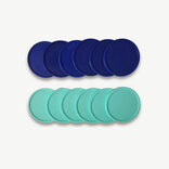 Pack of 12 Spare Discs / Counters for Deluxe Wooden Giant 4-in-a-Row Game (6 Navy, 6 Green)