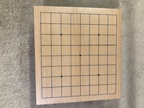 9 x 9 Go Board with Legs (36mm thick, beech wood veneer, no stones)