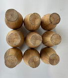 Set of 9 Bristol Skittle Pins (10 x 4.5 inch, Laminated Rubberwood)