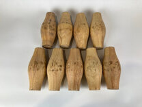 Set of 9 Bristol Skittle Pins (10 x 4.5 inch, Laminated Rubberwood)