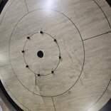 Tracey 'Grey Rock' Crokinole Board (dark grey ditch & hole - 26 disks)