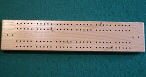 Chunky Hand-Made Oak Cribbage Board