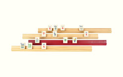 Set of 4 Mah Jong (Mahjong) Tile Racks - 40cm