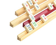 Set of 4 Mah Jong (Mahjong) Tile Racks - 40cm