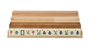 Set of 4 large Mah Jong (Mahjong) tile Racks with ledges - 39cm