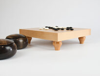 13 x 13 Go Table Set with 8mm stones and wooden bowls