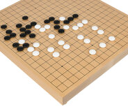 Masters Go Set with Raised Wooden Board & Yunzi Go Stones