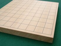 Shin Kaya Table Shogi Board with Wooden Shogi Pieces