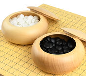 Wooden Go Bowls - Pair, Linden Wood, Natural Finish