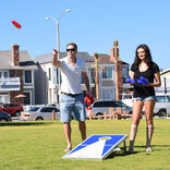 GoSports Regulation Size Cornhole Set - Red & Blue Edition