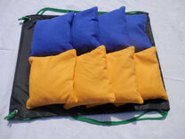 Set of 8 Cornbag Bean Bags for Cornboard / Cornhole in 2 colours [Yellow and Blue]