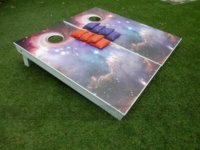 Cornhole - Full Deluxe Set - 2 boards, 8 bags [Deep Space]