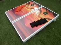 Cornhole - Full Deluxe Set - 2 boards, 8 bags [Sunset]