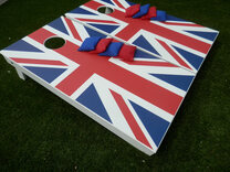 Cornhole - Full Deluxe Set - 2 boards, 8 bags [Union Jack]