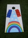 Cornhole - Garden Plus Half Set - 1 board, 8 bags [Rainbow]