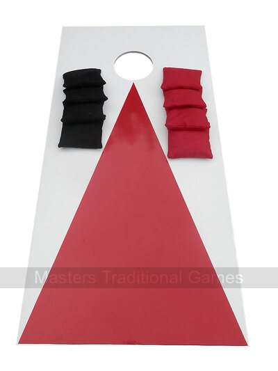 Cornhole - Garden Plus Half Set - 1 board, 8 bags [Red]