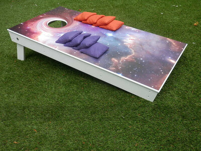 Cornhole - Half Deluxe Set - 1 board, 8 bags [Deep Space]