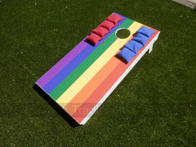 Cornhole - Half Deluxe Set - 1 board, 8 bags [Pride]