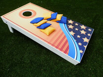 Cornhole - Half Deluxe Set - 1 board, 8 bags [Stars]