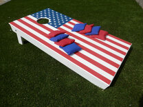 Cornhole - Half Deluxe Set - 1 board, 8 bags [Stars and Stripes]