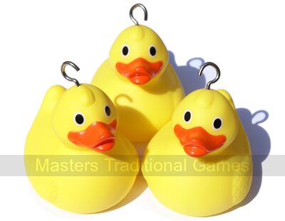 10 Weighted Race Ducks - for duck races & hook a duck games (with hooks)