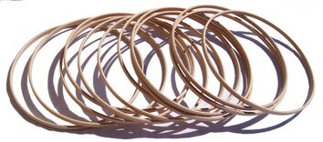 Set of 10 wooden Hoops for Hoopla (25cm diameter)