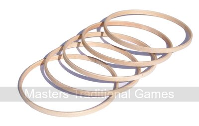 Set of 5 wooden Hoops for Hoopla (17cm diameter)