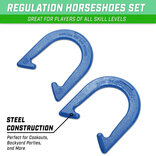 GoSports Steel Horseshoes Regulation Game Set