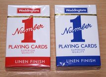 Pair of Waddingtons No. 1 Playing Cards (1 red, 1 blue)