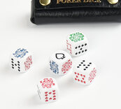 Poker Dice in Leather Case