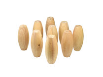 Set of 9 x 4.5 inch Laminated Rubberwood Gloucester Style Skittle Pins