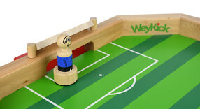 WeyKick Magnetic Wooden Table Football Game, Stadium, 4 Players, Green