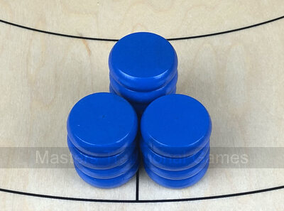 Tracey Blue Crokinole Buttons (set of 13)