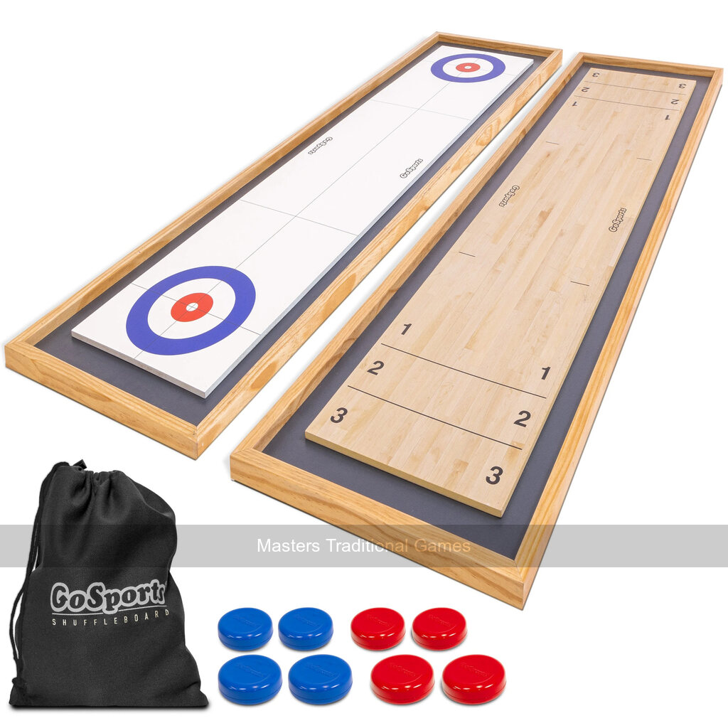  GoSports Shuffleboard and Curling 2 in 1 Board Games - Classic  Tabletop or Giant Size - Choose Your Style : Sports & Outdoors