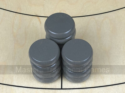 Tracey Grey Crokinole Buttons (set of 13)