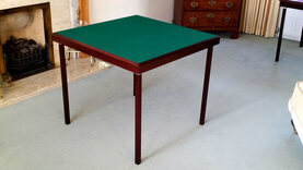 Pelissier Premier Bridge Table -  Mahogany Finish with Green Baize