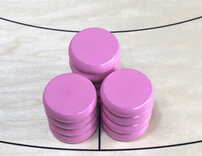 Tracey Pink Crokinole Buttons (set of 13)