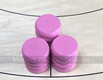 Tracey Pink Crokinole Buttons (set of 13)