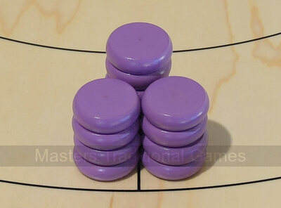 Tracey Purple Crokinole Buttons (set of 13)