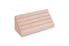 Set of 2 Pyramid Card Holders - Beech Wood