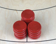 Tracey Red Crokinole Buttons (set of 13)