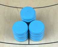 Tracey Turquoise Crokinole Buttons (set of 13)