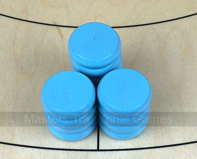 Tracey Turquoise Crokinole Buttons (set of 13)